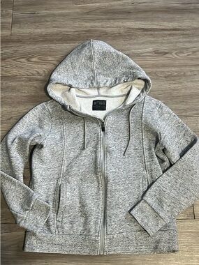 Figs Light Heather Gray Full-Zip Hooded Pullover